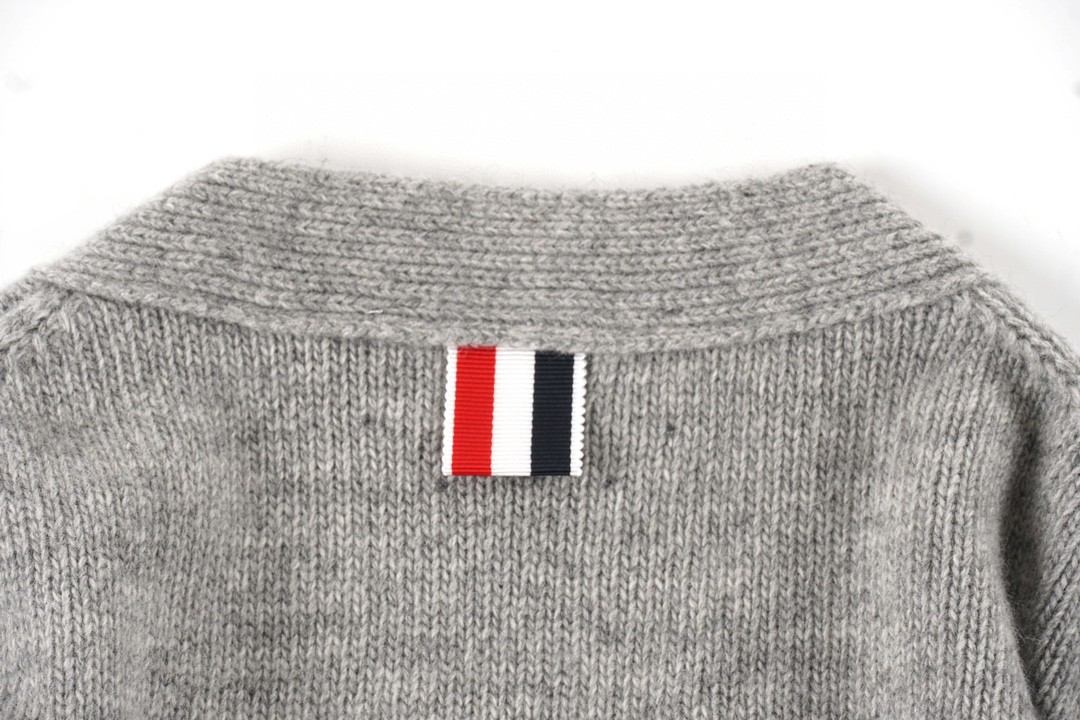 Thom Browne 21FW 四条纹单排扣羊毛衫 灰色 针织衫 开衫 毛衣 外套 长袖 男女同款 