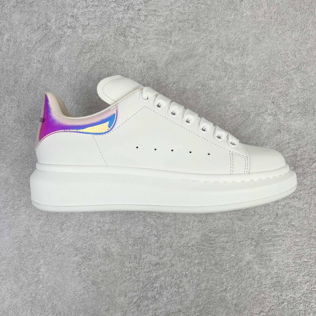 Alexander McQueen 麦昆 白色 闪粉镭射尾 低筒 板鞋 休闲鞋 厚底鞋 增高鞋 男鞋 女鞋 553680WHX929123