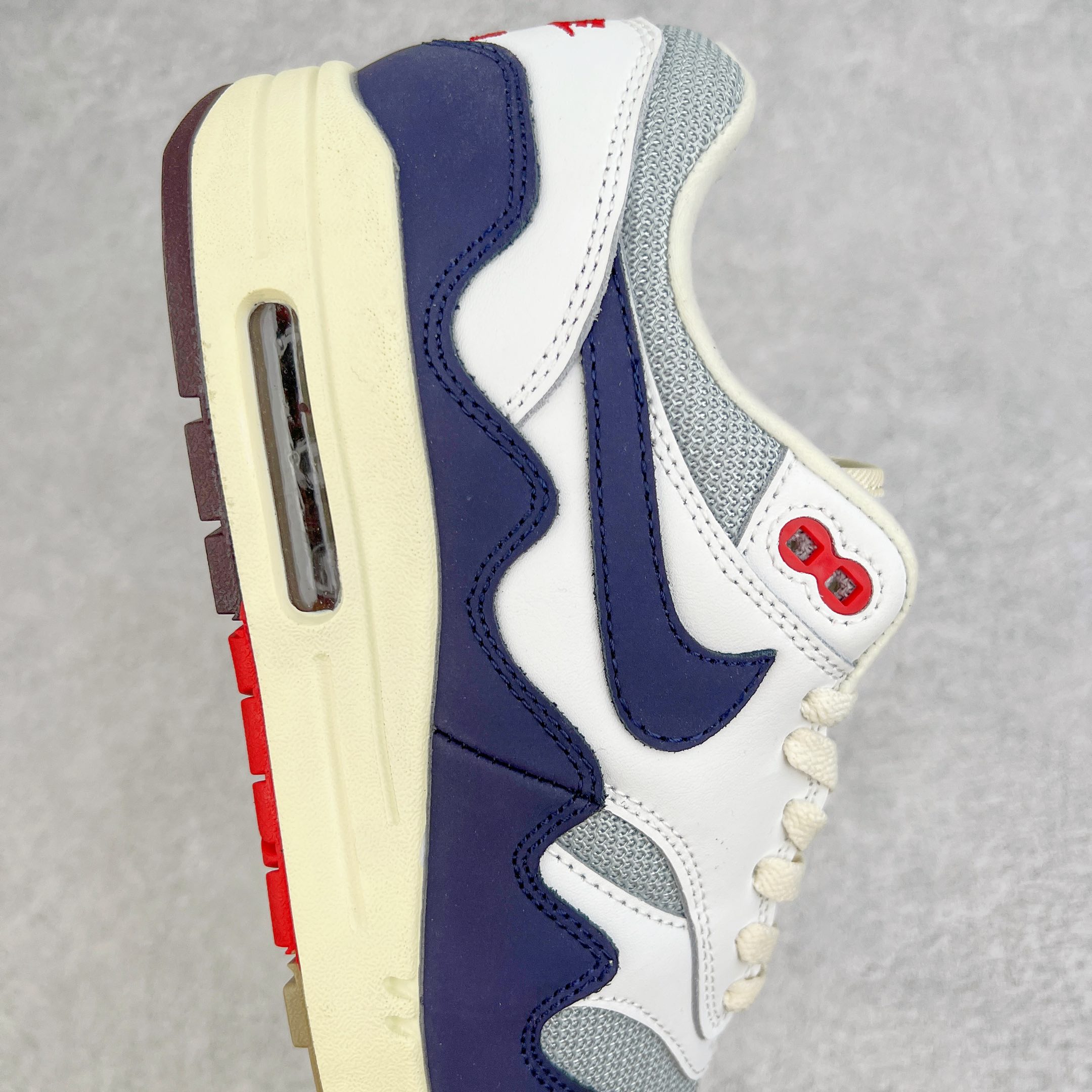 Patta Air Max 1 藏青白 波浪纹 低筒 减震运动鞋 休闲鞋 板鞋 男鞋 女鞋 