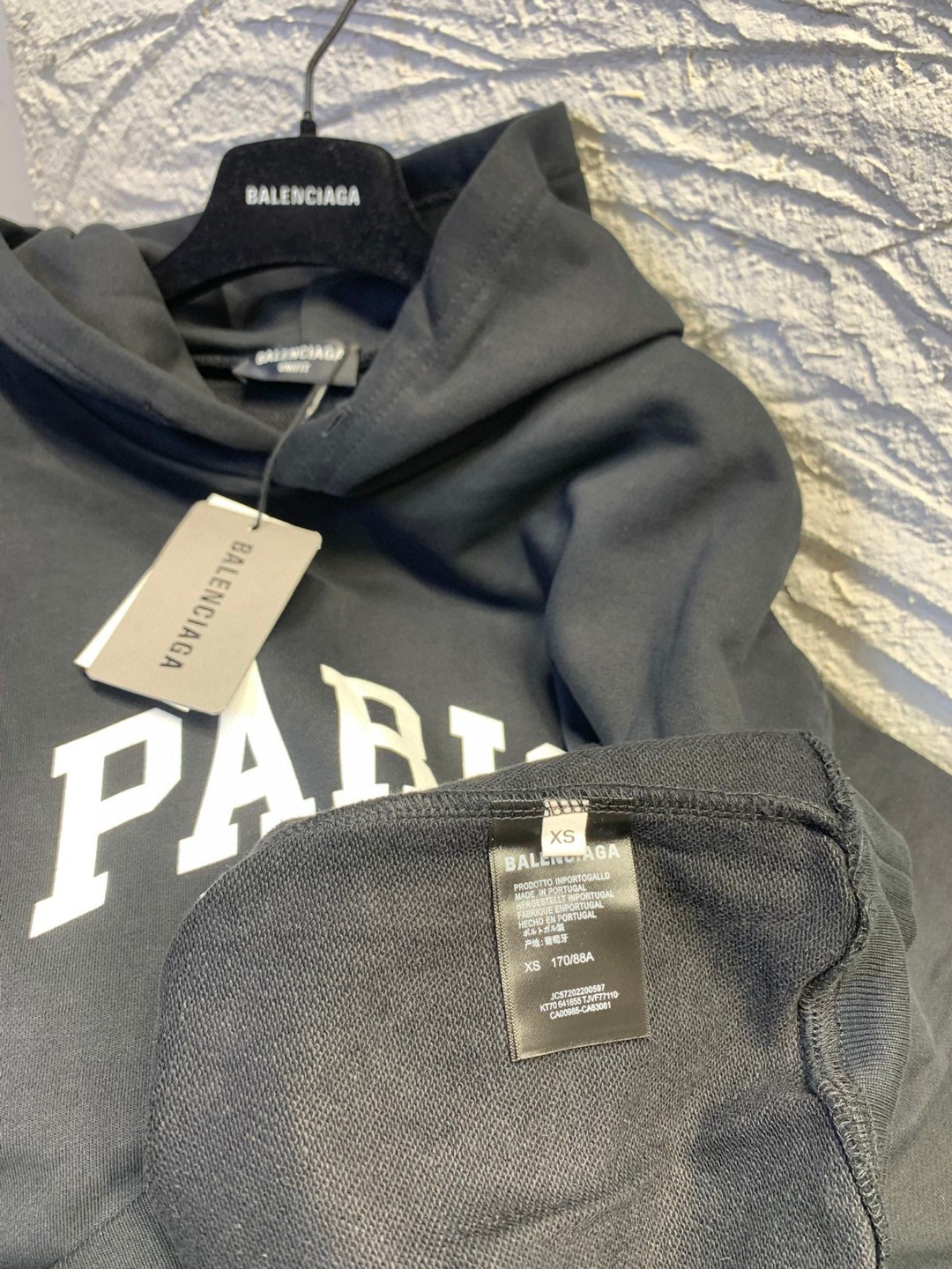 Balenciaga SS22 城市系列 纯色字母Logo 黑色 连帽卫衣 套头卫衣 长袖 秋冬 男女同款 