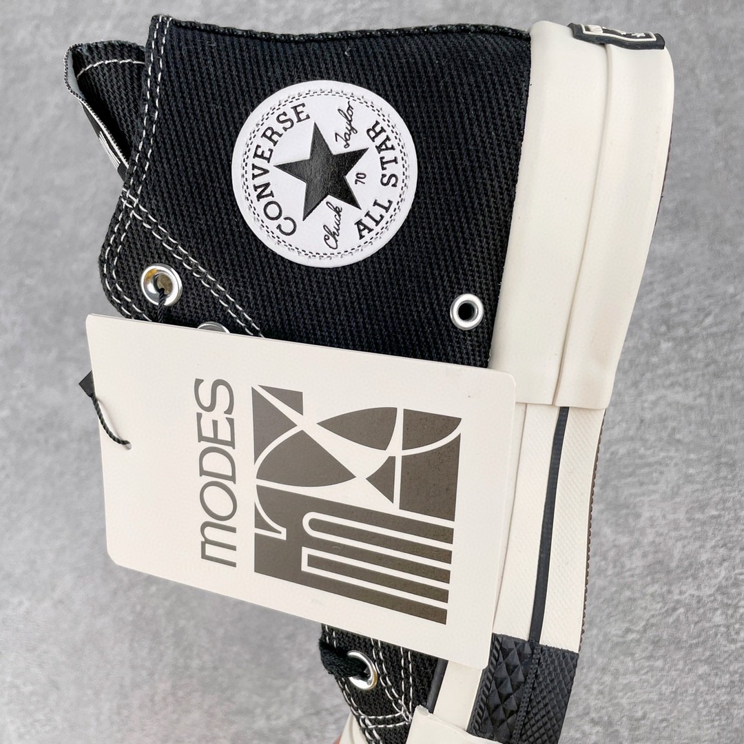  Rick Owens DRKSHDW Converse Turbodrk Chuck Taylor ALL Star 1970S High 黑白 高筒 板鞋 休闲鞋 帆布鞋 男鞋 女鞋 172344C