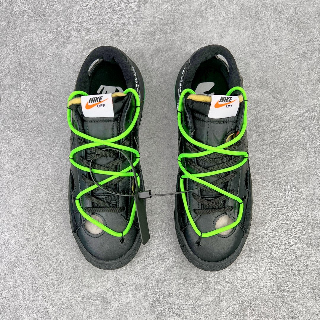 Off-White Blazer Low‘77 White and Electro Green 黑绿 解构 低筒 板鞋 休闲鞋 男鞋 女鞋 DH7863-001
