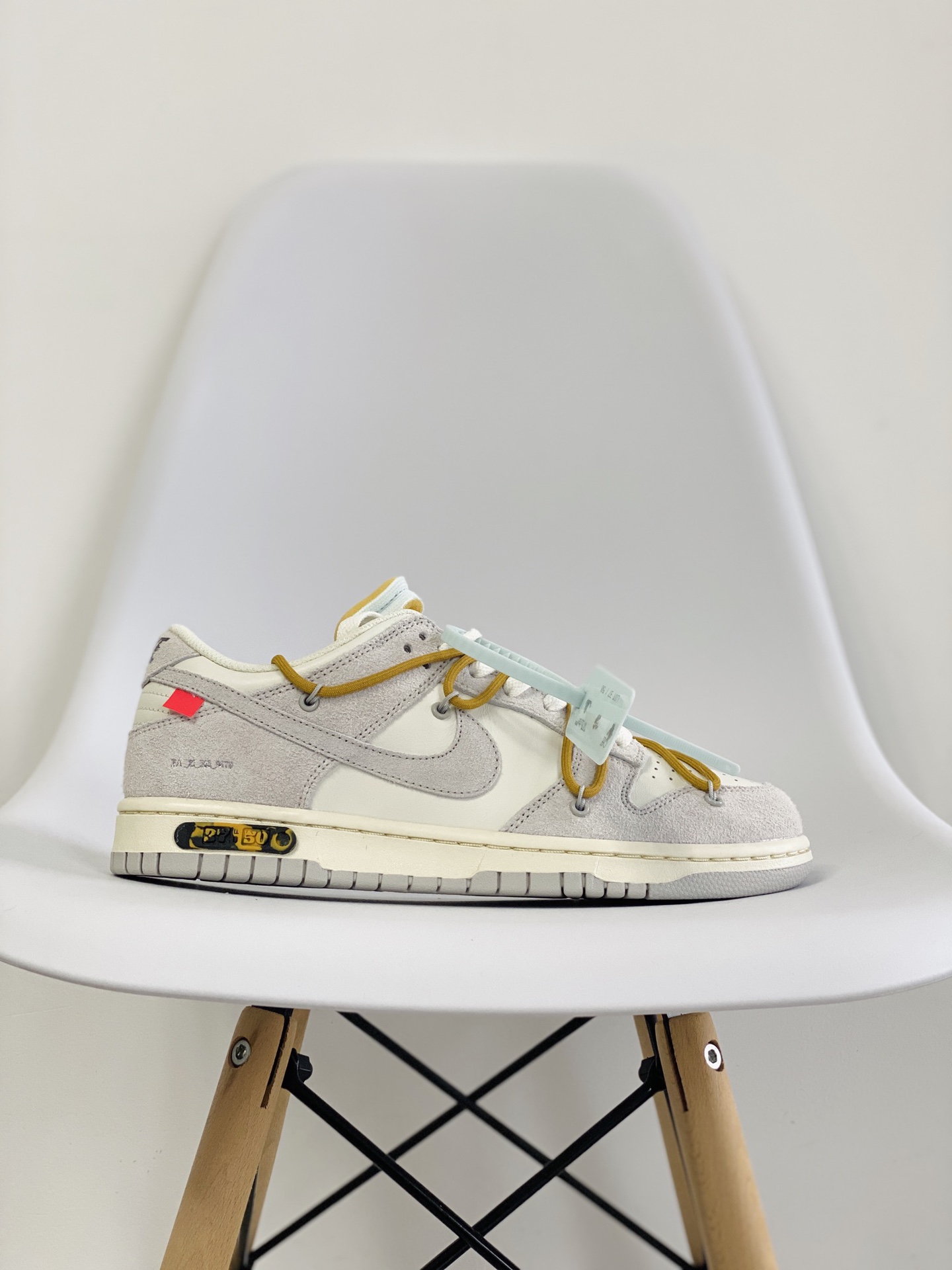 NO.37 Off-White Duunk  Low THE 50-37 灰白 麂皮 低筒 板鞋 休闲鞋 滑板鞋 男鞋 女鞋 DJ0950-105