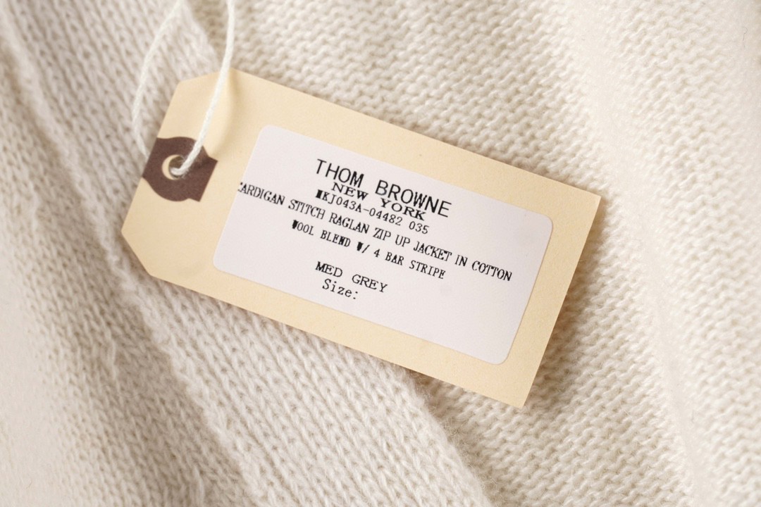 Thom Browne 21FW 四条纹单排扣羊毛衫米白色 针织衫 开衫 毛衣 外套 长袖 男女同款 