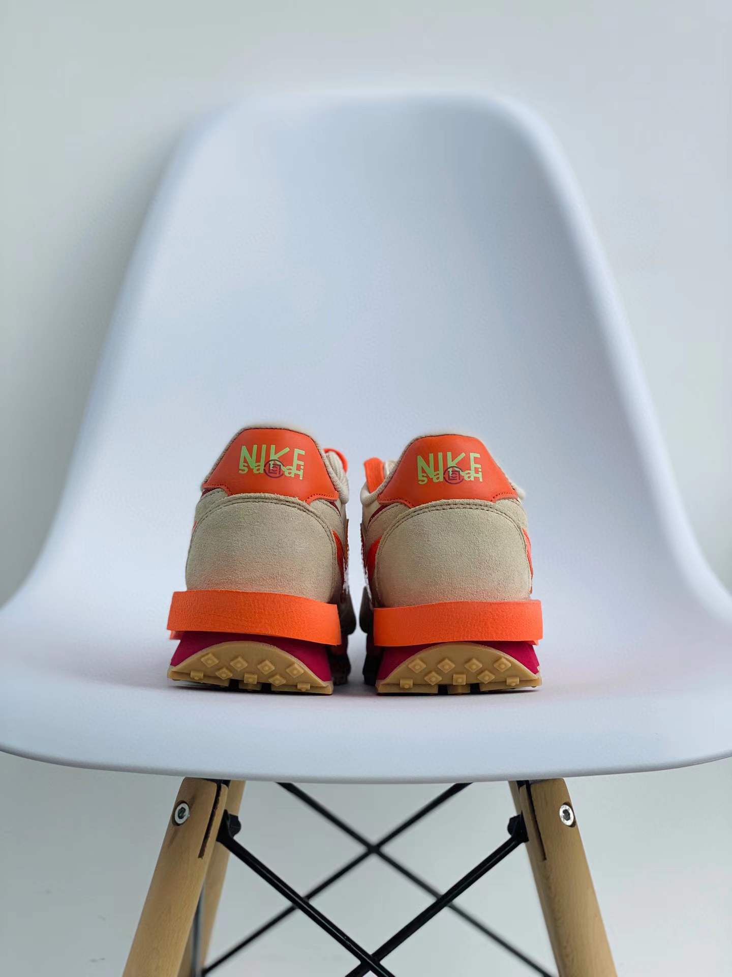 Clot Sacai LDV Waffl Orange Blaze 死亡之吻 三方联名 双勾 华夫 复古时鞋 休闲鞋 透气网面 运动鞋 男鞋厚底 女鞋增高 DH1347-100