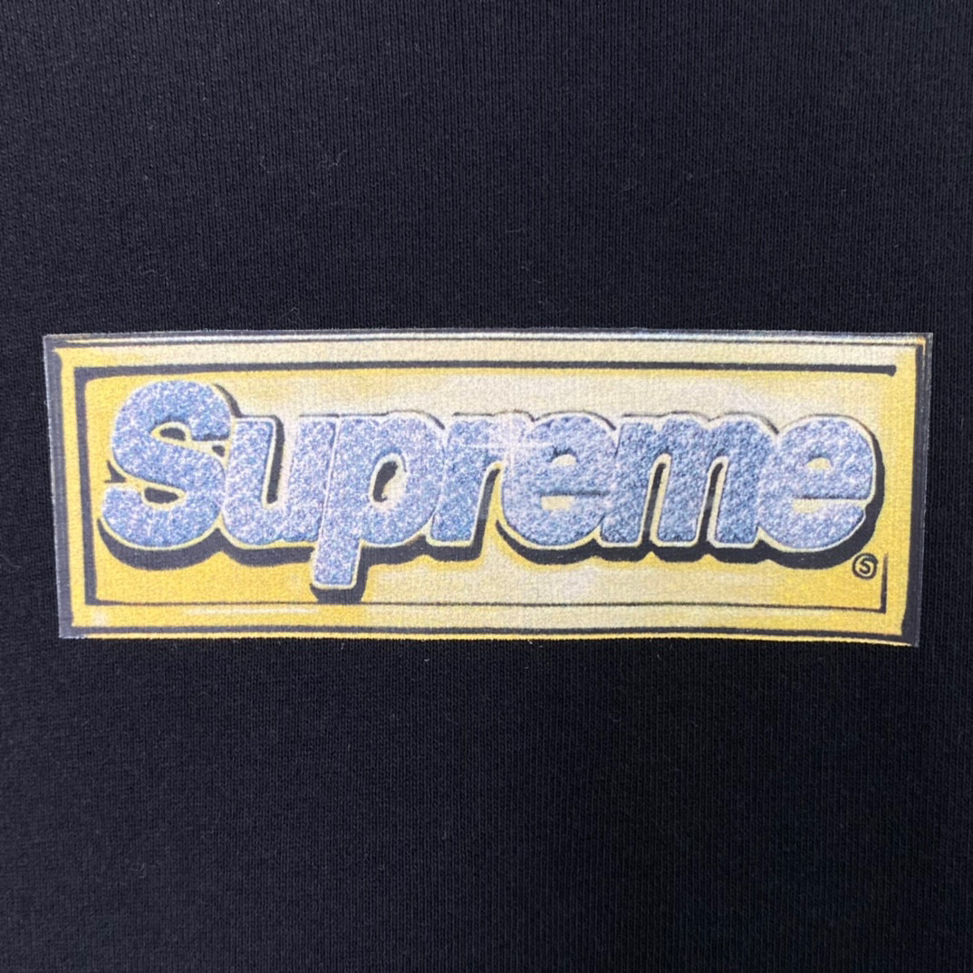 Supreme SS22  Week Bling Box Logo Hooded 黑色 宝石 长袖 保暖 加绒 卫衣男女同款  