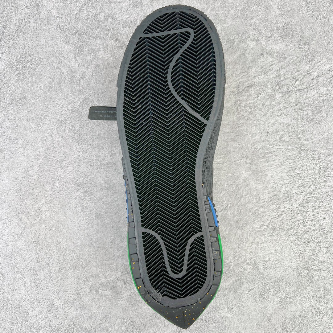 Off-White Blazer Low‘77 White and Electro Green 黑绿 解构 低筒 板鞋 休闲鞋 男鞋 女鞋 DH7863-001