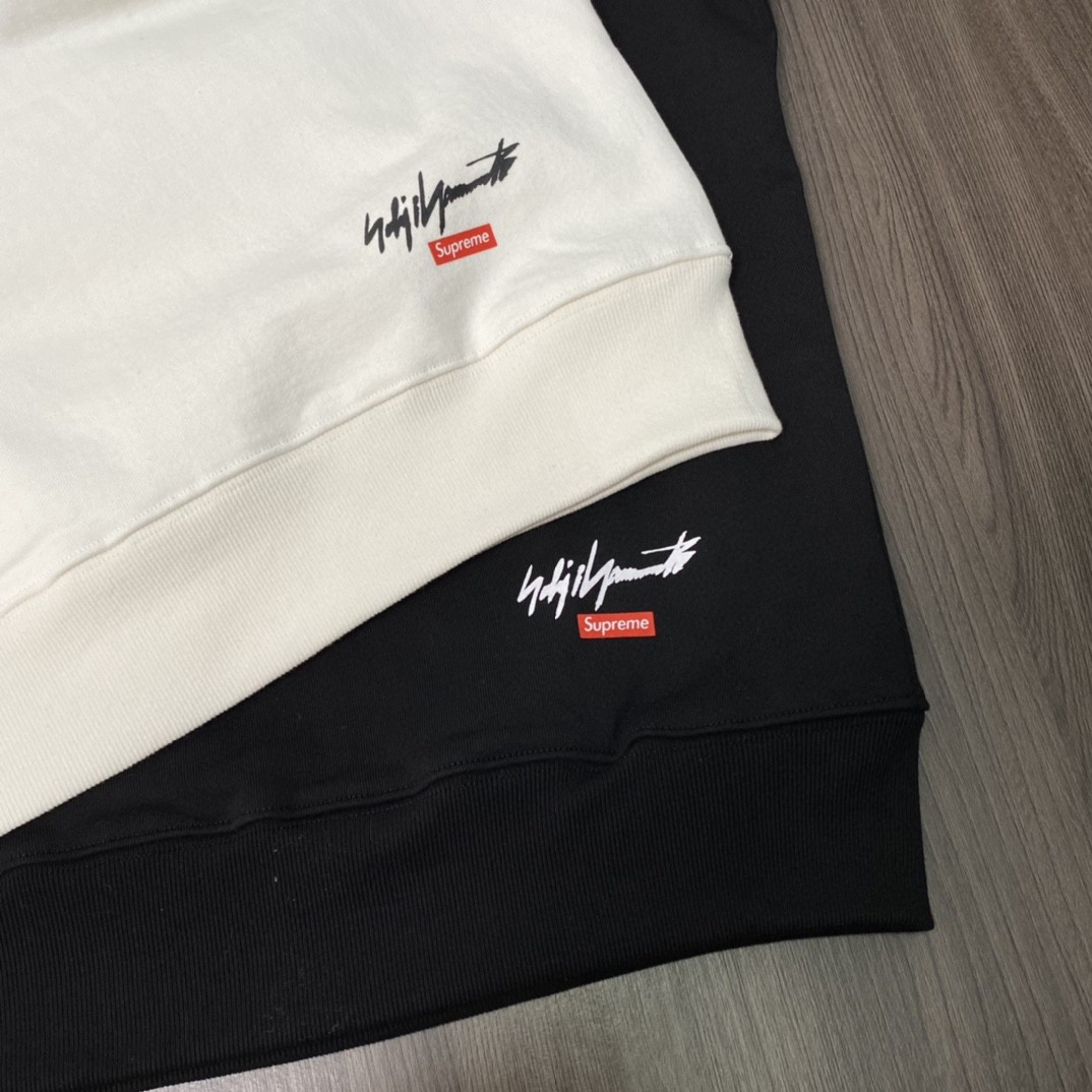 Supreme FW22 Week 4 Supreme x Yohji Yamamoto 山本耀司联名款字母印花 黑色 白色 连帽卫衣 套头 长袖 秋冬 男女同款  SUP-FW22-412