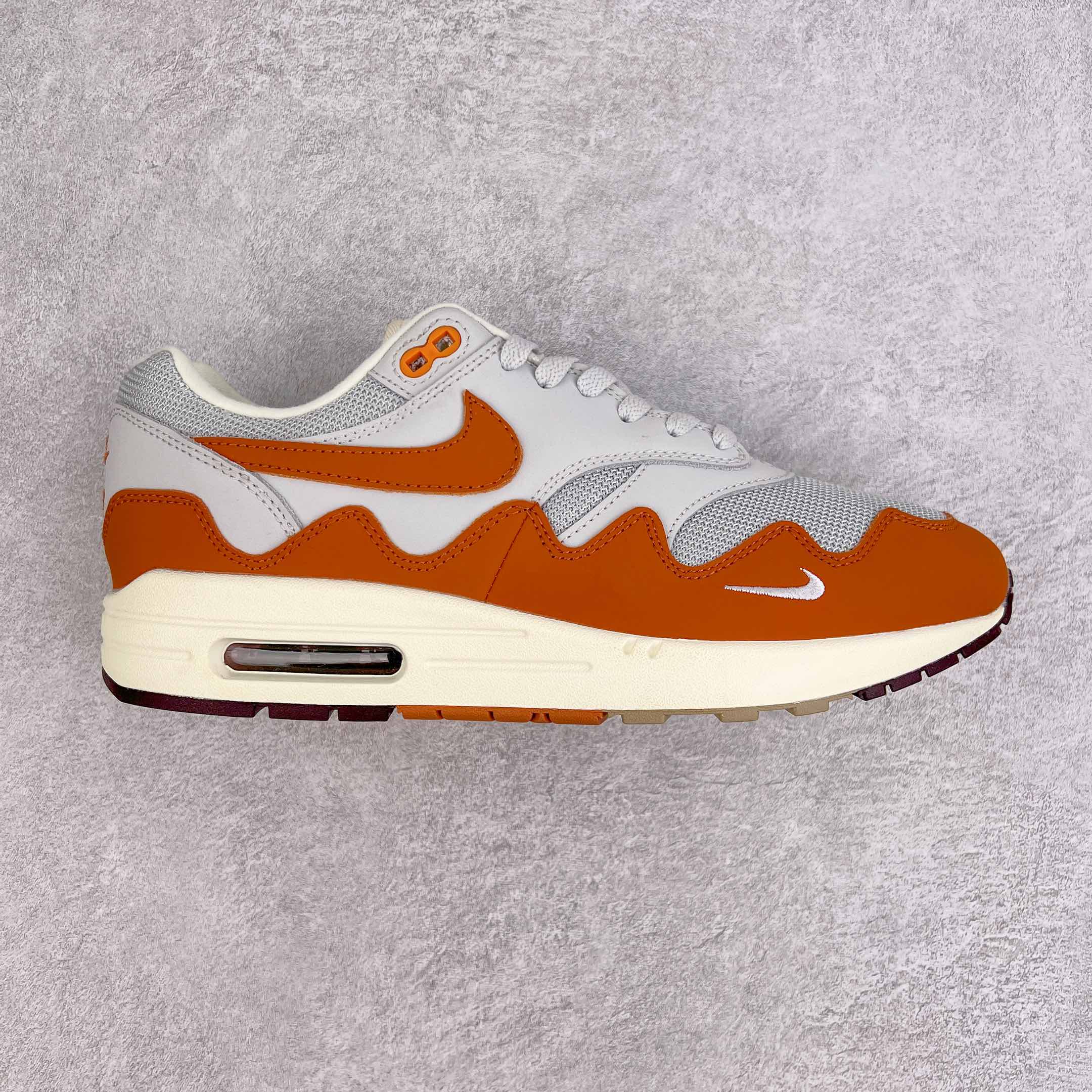 Patta Air Max 1  Monarch 灰棕 波浪纹 低筒 减震运动鞋 休闲鞋 板鞋 男鞋 女鞋 DH1348-001