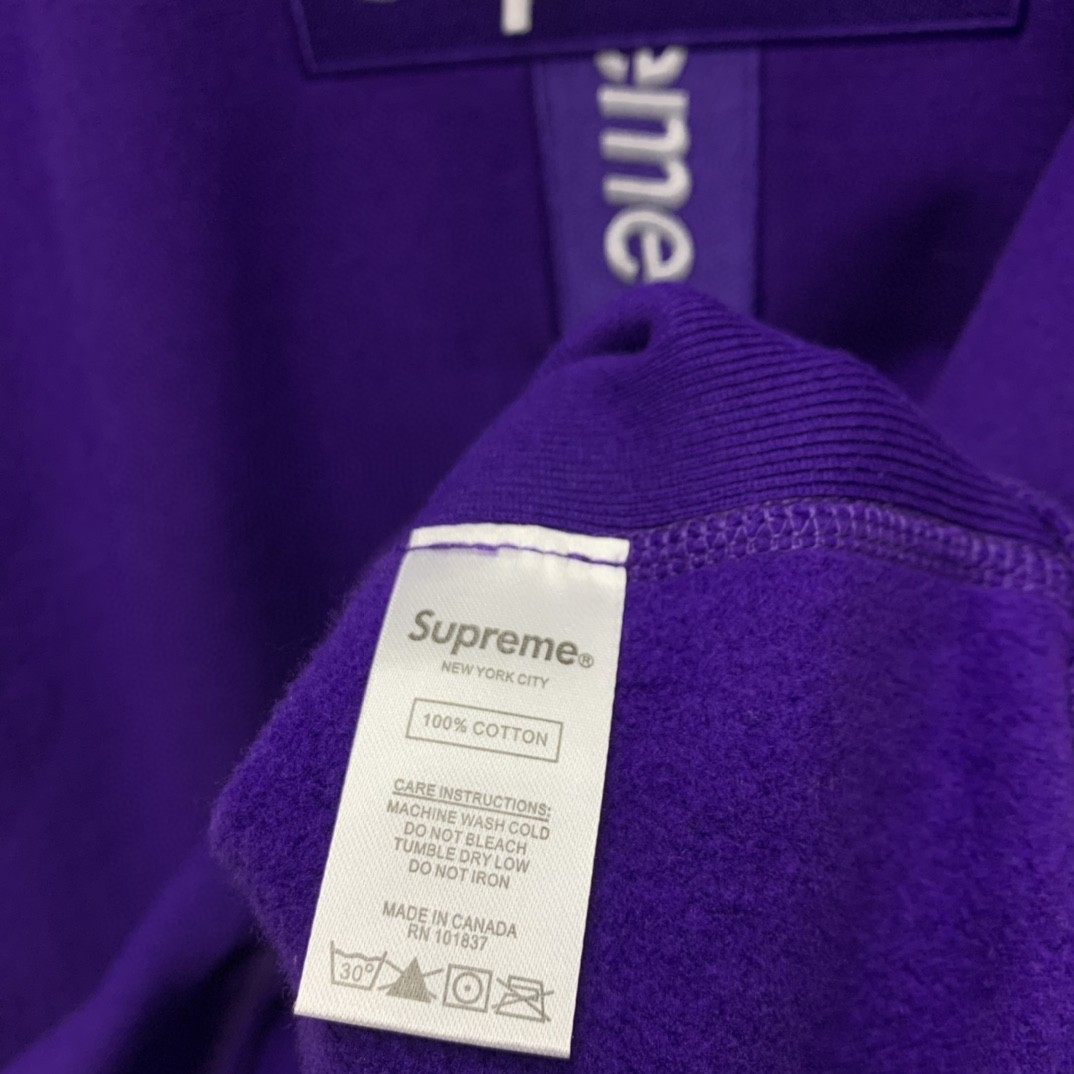 [Copy]Supreme Week 15 Cross Box Logo Hooded Sweatshirt Logo 刺绣徽标 紫色 连帽卫衣 加绒加厚 宽松 男女同款 SUP-FW20-335