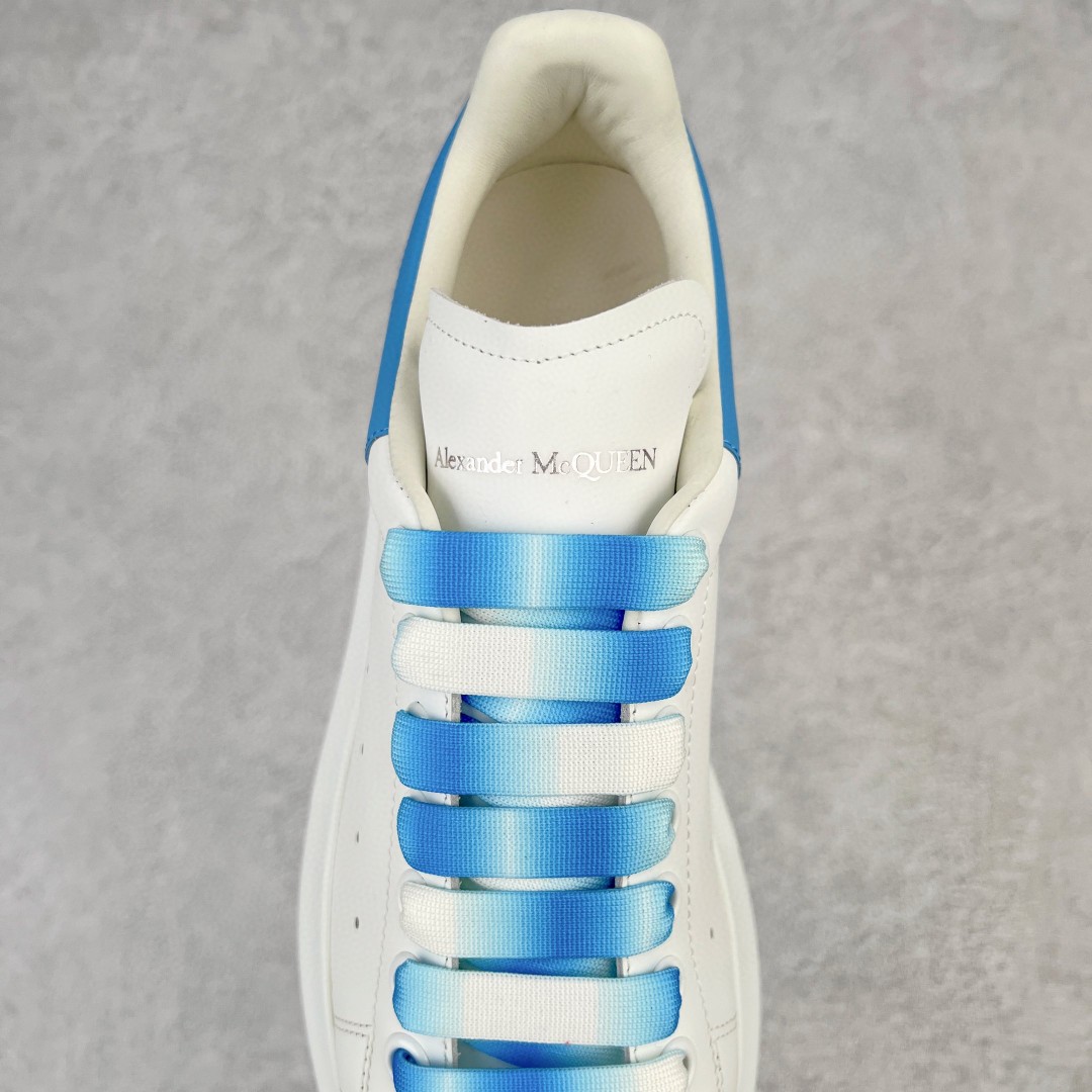 Alexander McQueen 麦昆 白色 蓝尾 扎染 低筒 板鞋 休闲鞋 厚底鞋 增高鞋 男鞋 女鞋 
