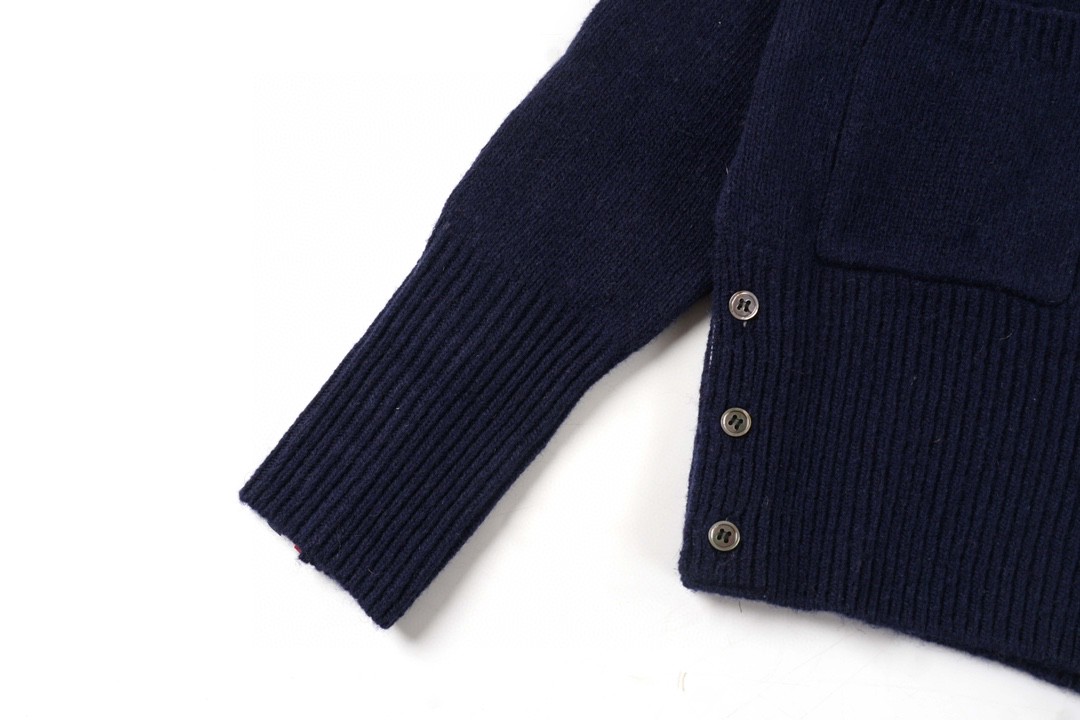 Thom Browne 21FW 四条纹单排扣羊毛衫 藏青色 针织衫 开衫 毛衣 外套 长袖 男女同款 