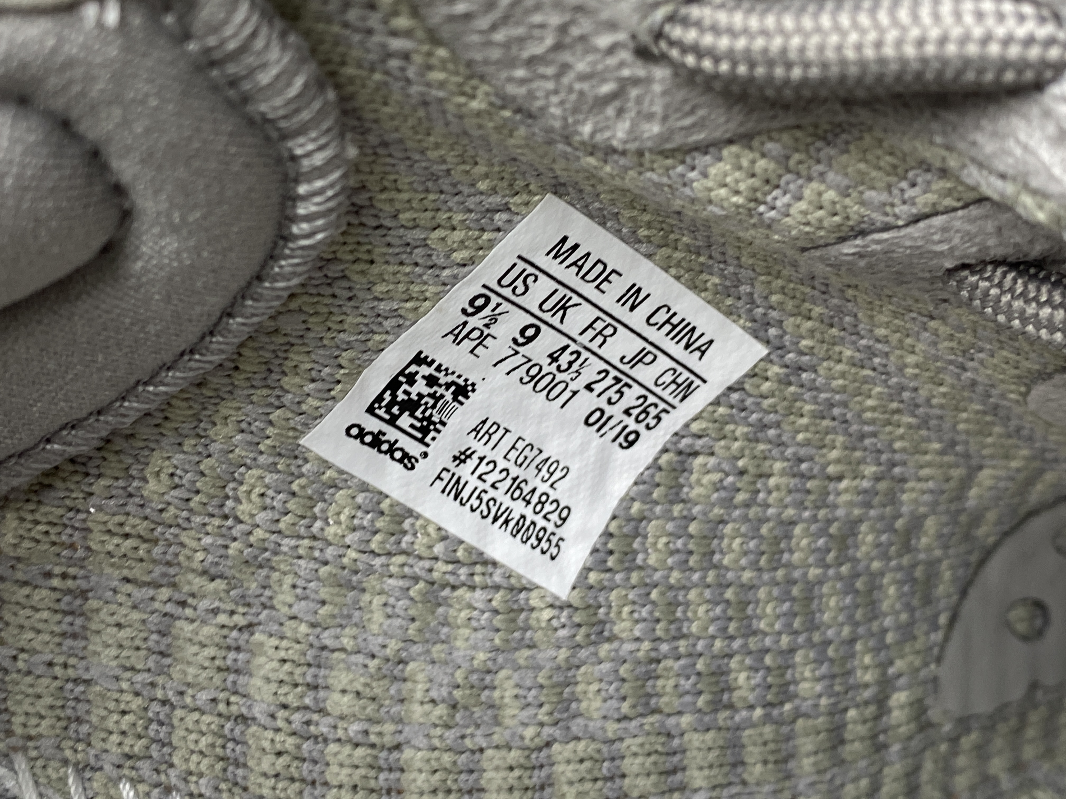 adidas originals Yeezy Boost 350 V2 True Form 低筒 休闲鞋 运动鞋 男鞋 女鞋 EG7492