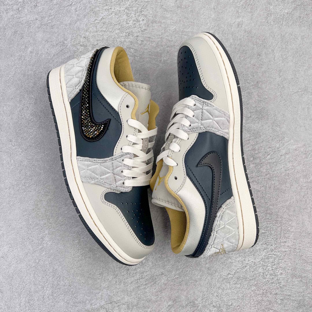 Air Jordan 1 Low SE AJ1 黑灰 绸缎 低筒 休閒鞋 板鞋 男鞋 DV1762-001
