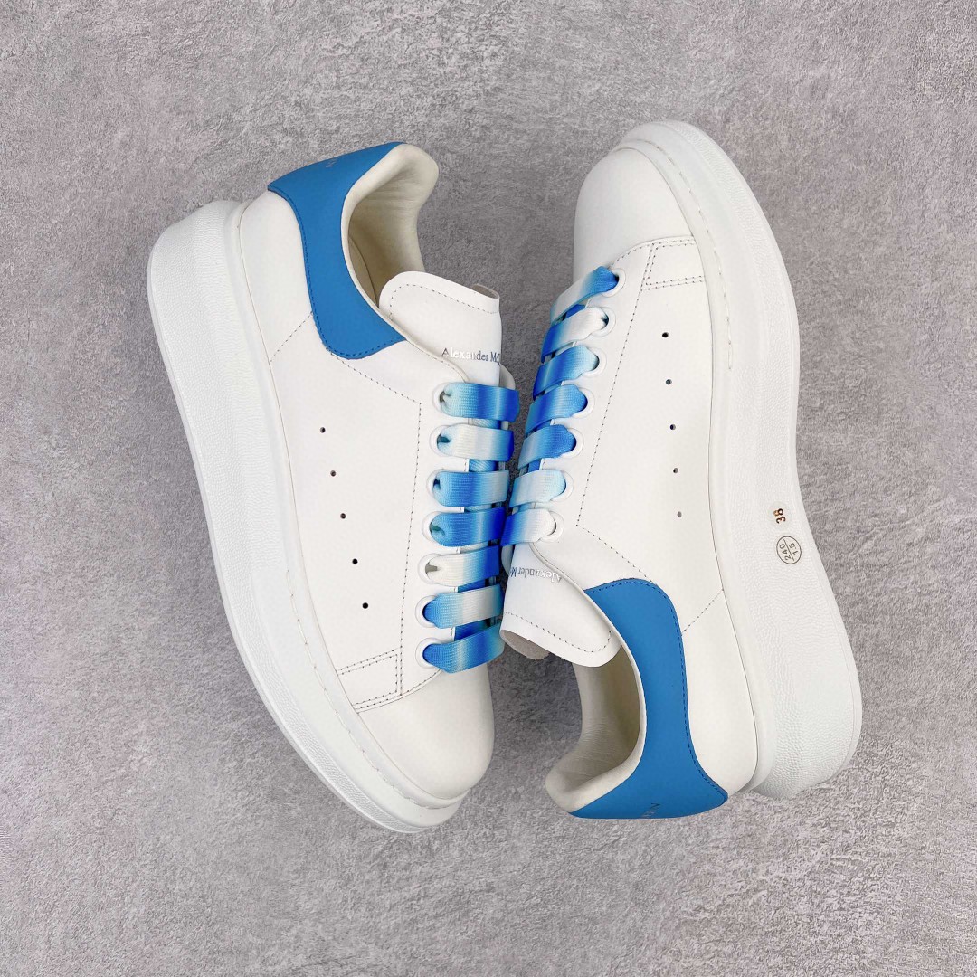 Alexander McQueen 麦昆 白色 蓝尾 扎染 低筒 板鞋 休闲鞋 厚底鞋 增高鞋 男鞋 女鞋 