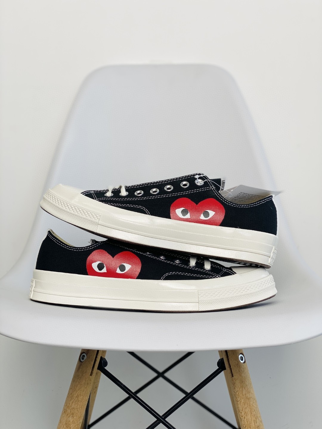  CDG Converse Chuck Taylor All Star 1970S 川久保玲 爱心联名款 黑色 低筒 帆布鞋 板鞋 休闲鞋  男鞋 女鞋 150206C