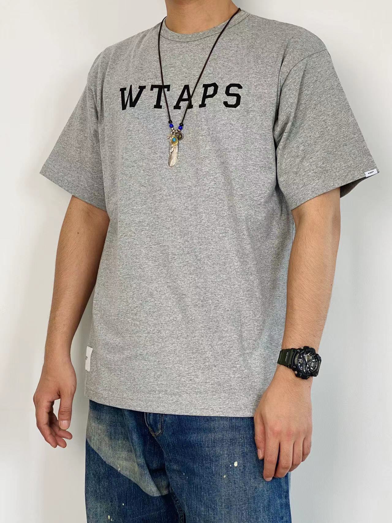 21SS WTAPS COLLEGE SS TEE GRAY Lサイズ - Tシャツ/カットソー(半袖 ...