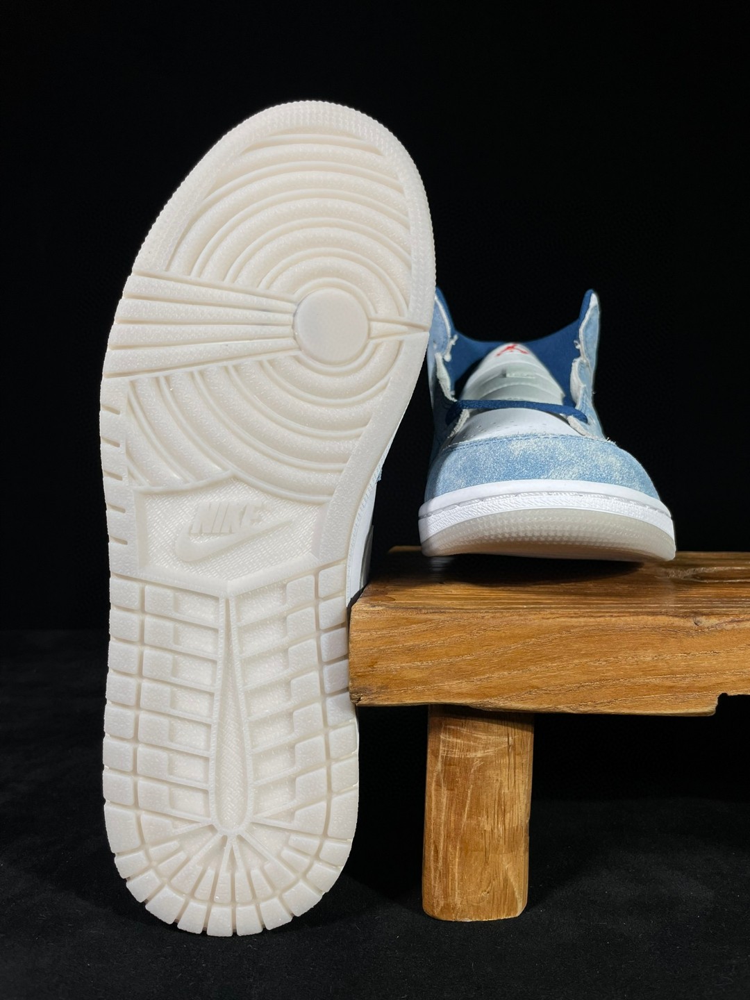 Air Jordan 1 Mid AJ1 SE 白蓝 水洗 篮球鞋 运动鞋 休闲鞋 男鞋  DN3706-401