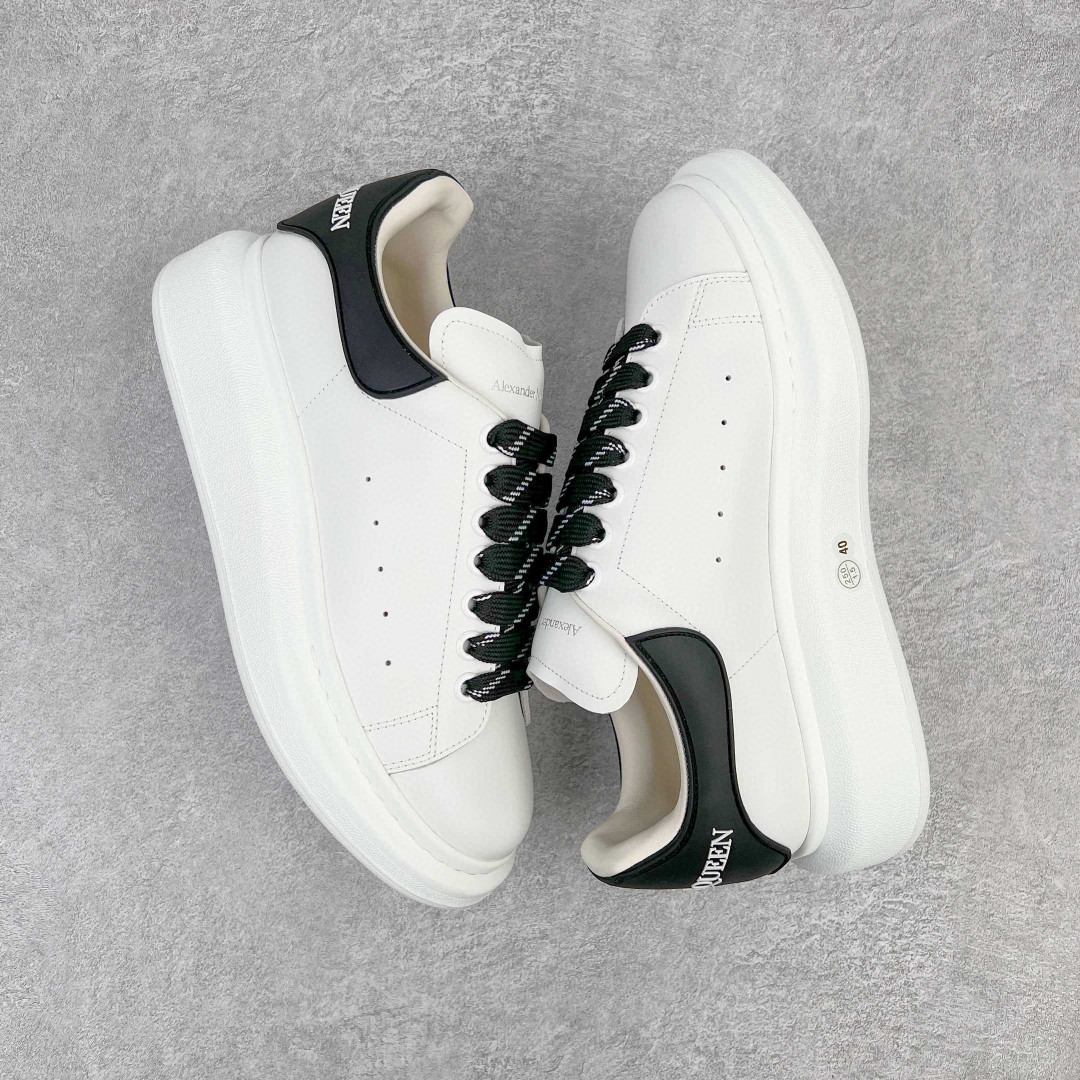 Alexander McQueen 麦昆 黑尾 白字 低筒 板鞋 休闲鞋 厚底鞋 增高鞋 男鞋 女鞋 625156WHXMT9034