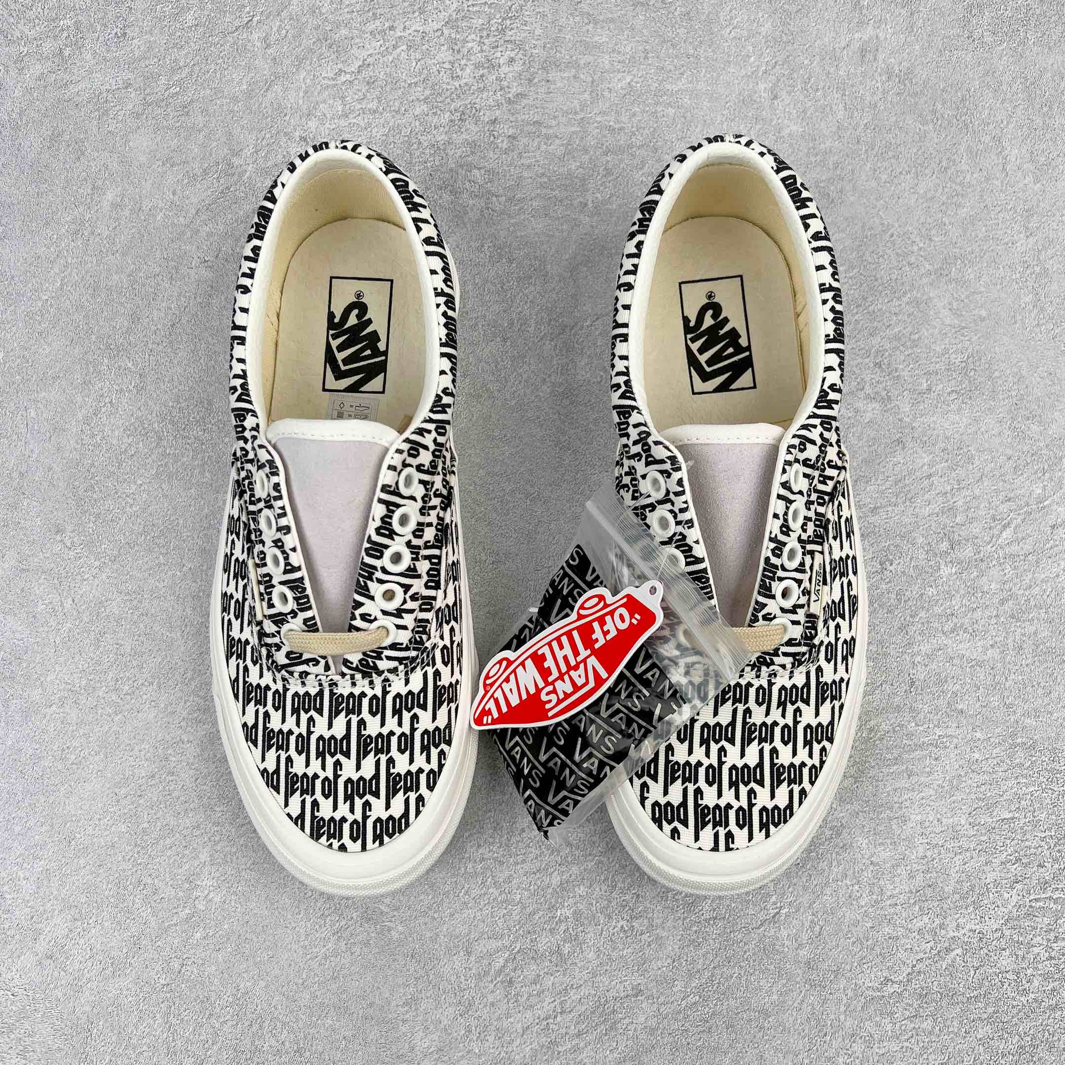 Fear Of God Vans Era 95 Reissue  FOG 黑白 字母 印花 低筒 休闲鞋 板鞋 滑板鞋 男鞋 女鞋 VN0A2XRYML