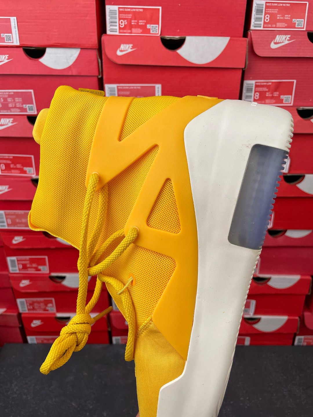 Nike Air Fear of God 1 Amarillo FOG 黄白 高筒 篮球鞋 球鞋 实战鞋 运动鞋 AR4237-700