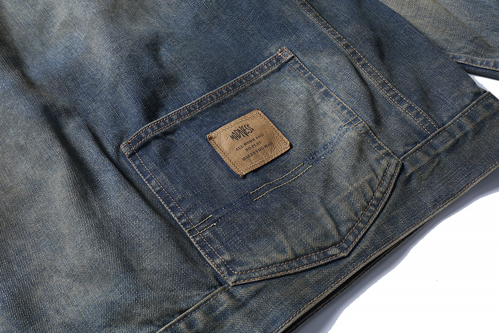 MADNESS JACKET 牛仔外套 蓝色 领口破坏水洗 日系 外套长袖 秋冬季 休闲 男女同款