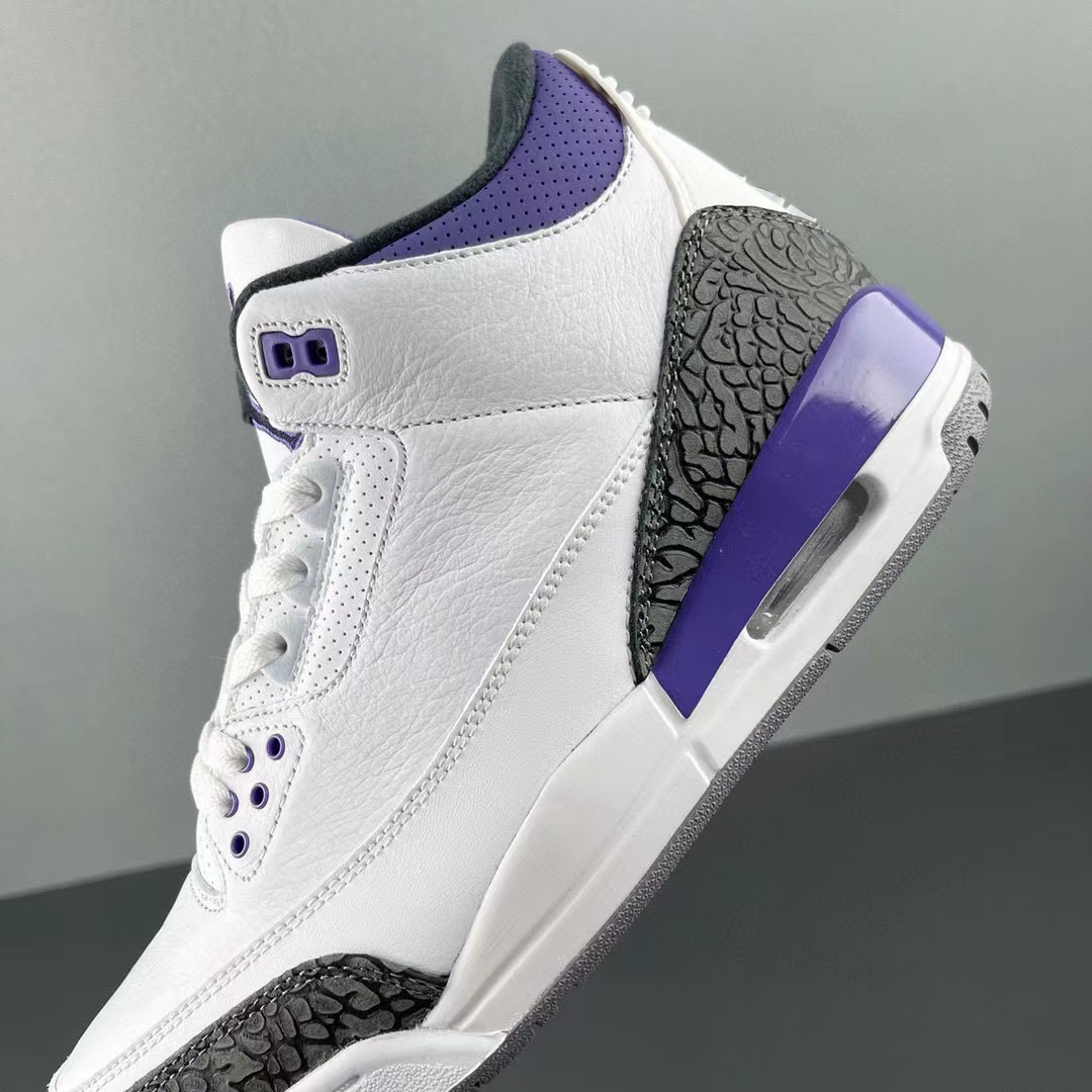 Air Jordan 3 Retro Dark Iris  AJ3 白紫 低筒 休闲鞋 篮球鞋 板鞋 男鞋 CT8532-105