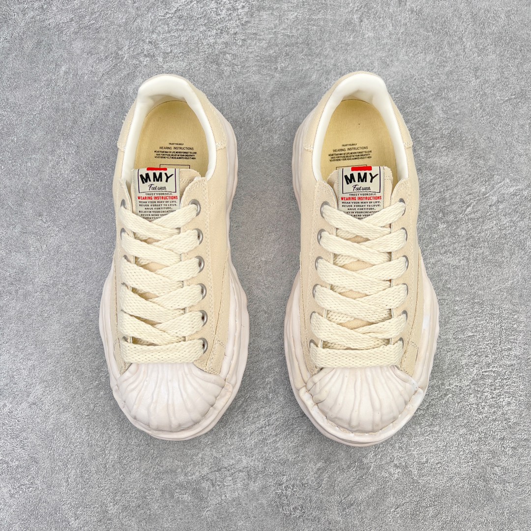 MIHARA YASUHIRO Original MMY 三原康裕 米黄 做旧  低筒 溶胶鞋 帆布鞋 板鞋 休闲鞋 增高鞋 男鞋 女鞋 A08FW710