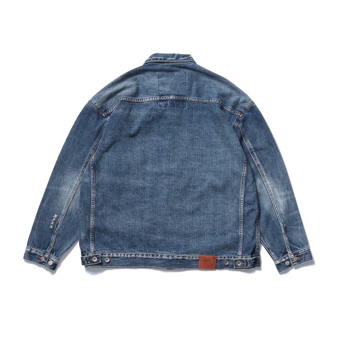 MADNESS 21AW JACKET 牛仔外套 蓝色 领口破坏水洗 日系 外套长袖 秋冬季 休闲 男女同款