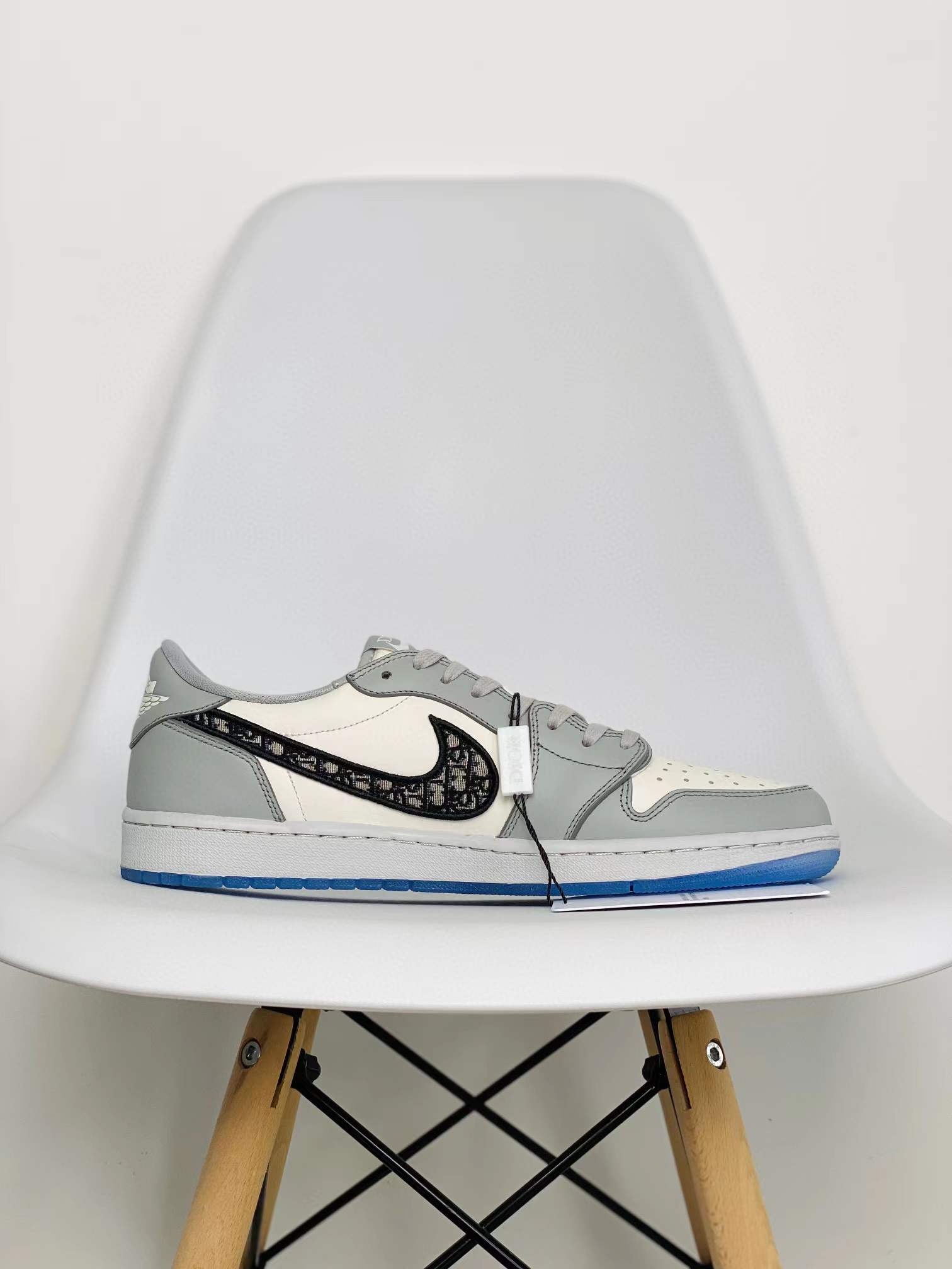 DIOR Air Jordan 1 AJ1 Low OG 大迪奧 白灰 老花  低筒 休闲鞋 男鞋 女鞋 板鞋 CN8607-002