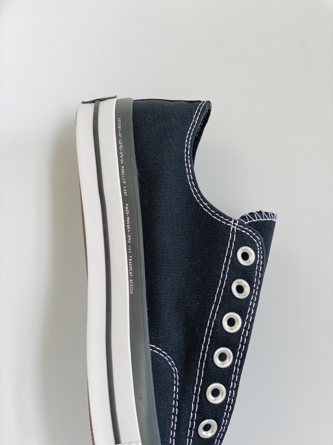  Fragment Design x Moncler x Converse Chuck Taylor All Star 1970s OX 藤原浩三方联名 黑色 低筒 帆布鞋 板鞋 休闲鞋  男鞋 女鞋 169069C