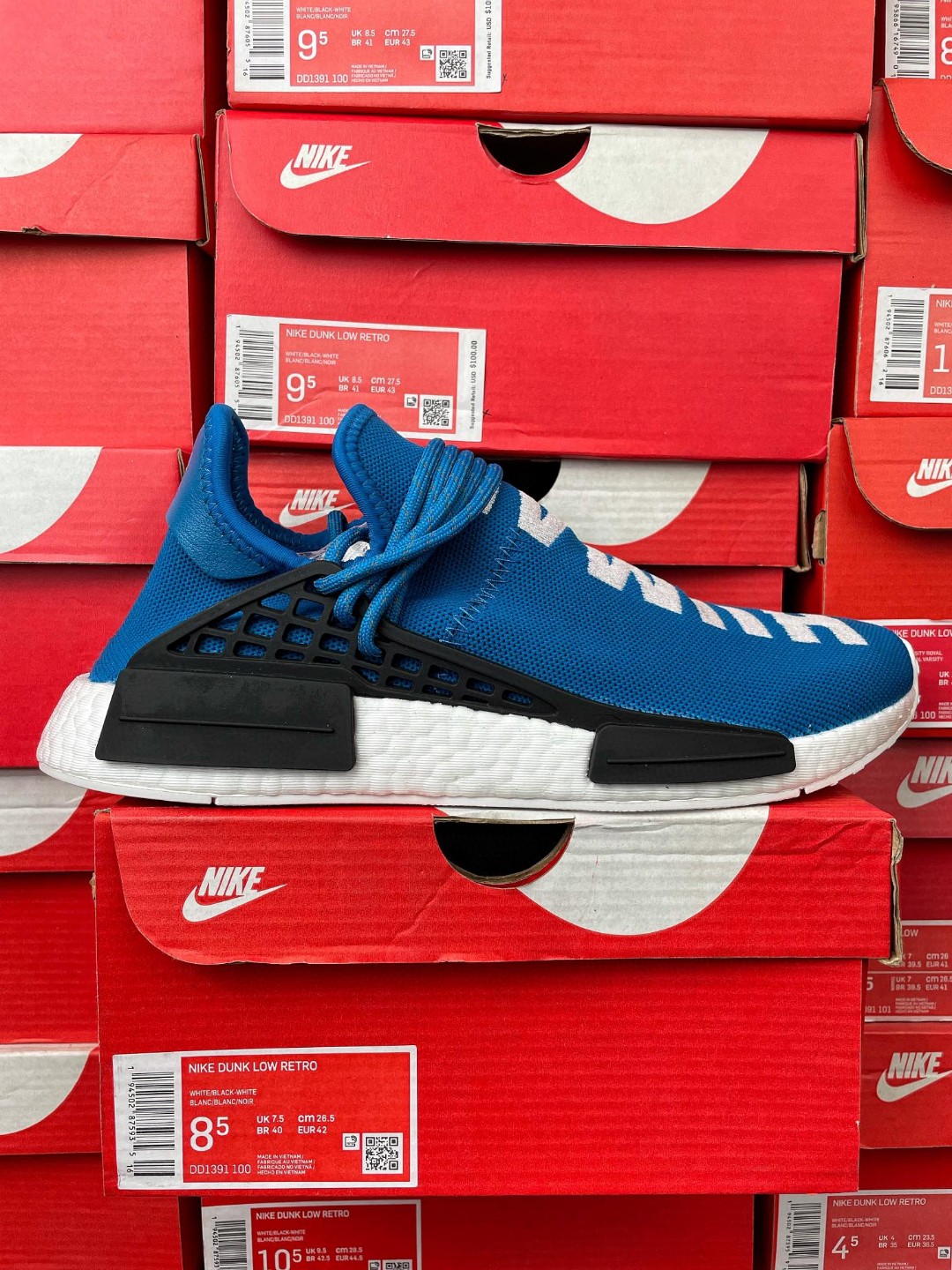 Pharrell Williams x adidas originals NMD HU Human Being Sharp Blue 菲董联名 蓝白色 低筒 运动鞋 休闲鞋 男鞋 BB0618
