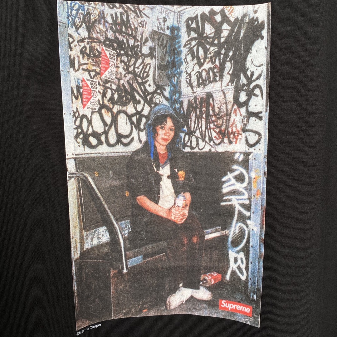 Supreme  21FW LADY PINK  Tee 平克夫人 黑色  印花纯色短袖   短袖 T 恤 男女同款 