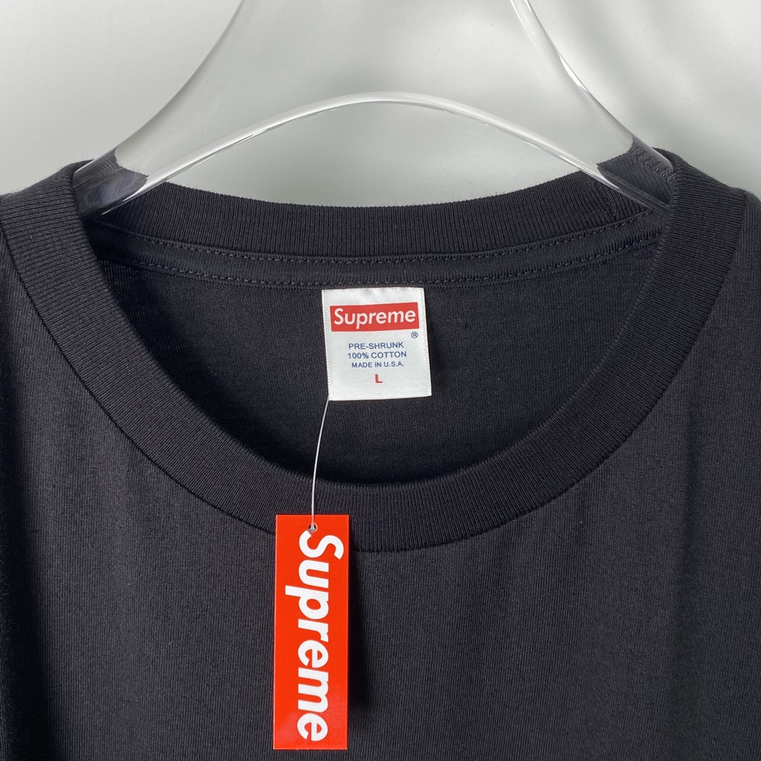 Supreme  22SS Deer Tee 小鹿 黑色  印花纯色短袖   短袖 T 恤 男女同款 