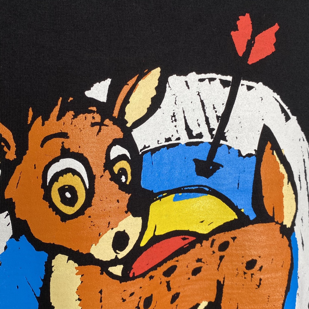 Supreme  22SS Deer Tee 小鹿 黑色  印花纯色短袖   短袖 T 恤 男女同款 