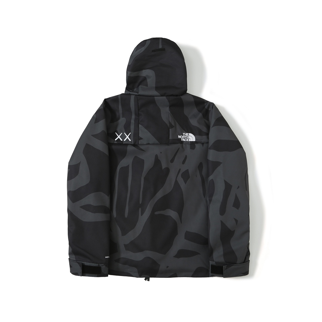 現貨 Kaws THE NORTH FACE   TNF1986  黑色 冲锋衣 夹克  北面 北脸  外套 长袖 保暖 男女同款  