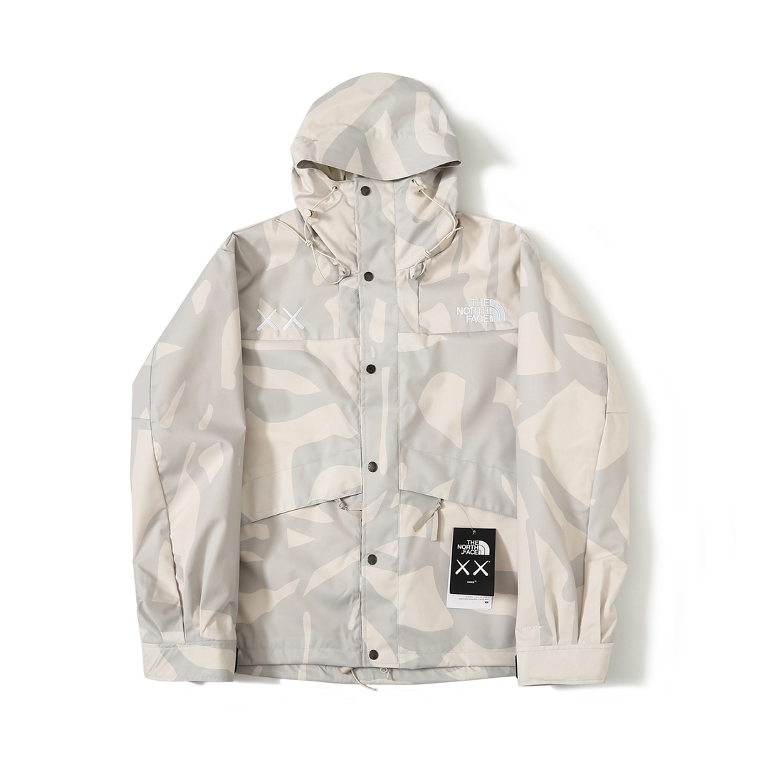 現貨 Kaws THE NORTH FACE   TNF1986  白色 冲锋衣 夹克  北面 北脸  外套 长袖 保暖 男女同款  