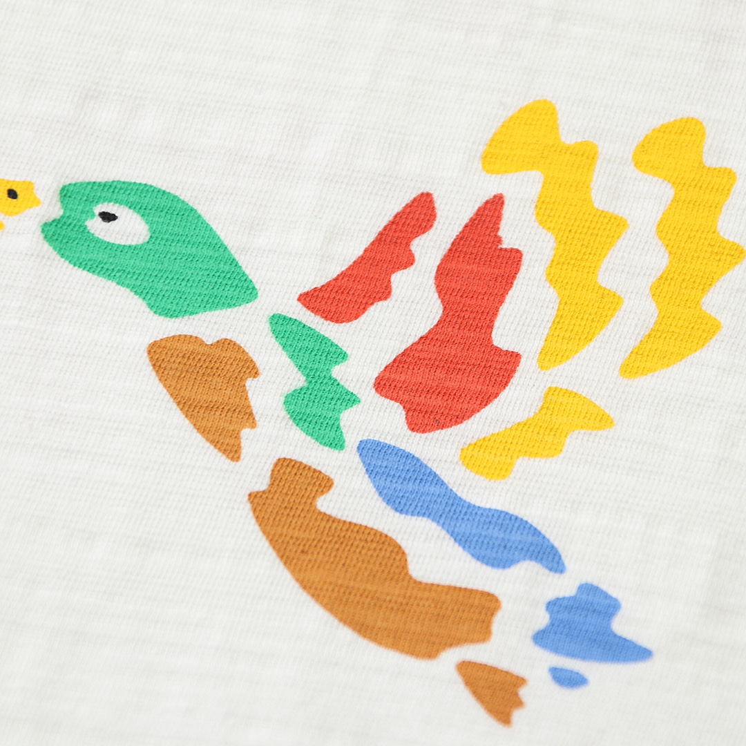 HUMAN MADE FW21 白色 黑色 翅膀鸭  鸭子爱心 卡通印花 圆领短袖T恤 男女同款 HM22TE005