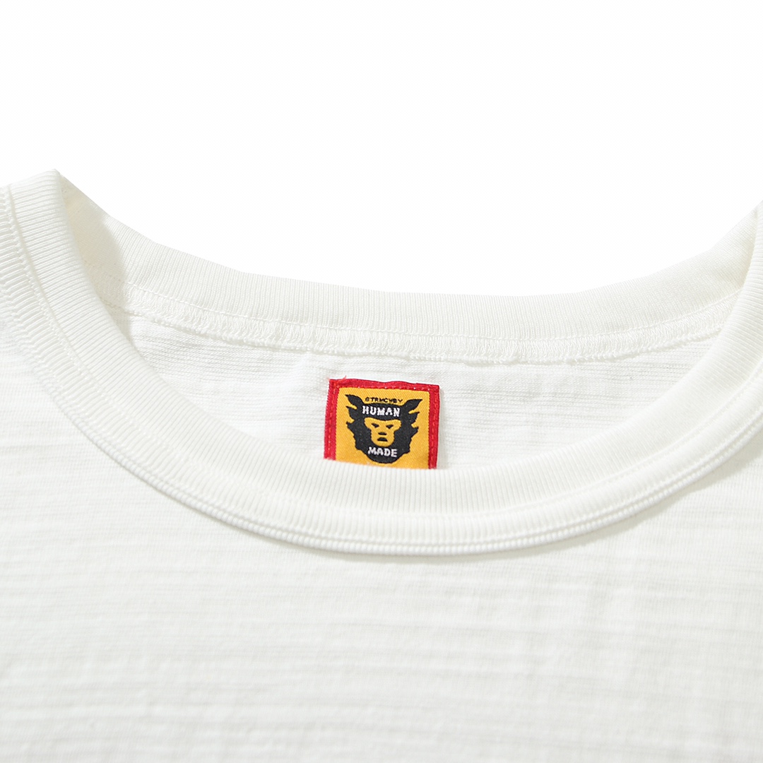 HUMAN MADE FW21 白色 黑色 翅膀鸭  鸭子爱心 卡通印花 圆领短袖T恤 男女同款 HM22TE005