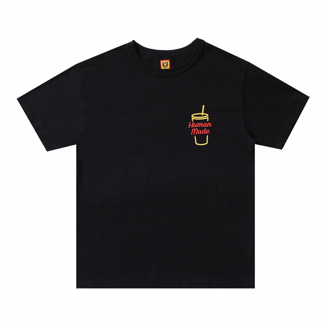 HUMAN MADE FW21 白色 黑色 汉堡可乐  鸭子爱心 卡通印花 圆领短袖T恤 男女同款 HM22TE006