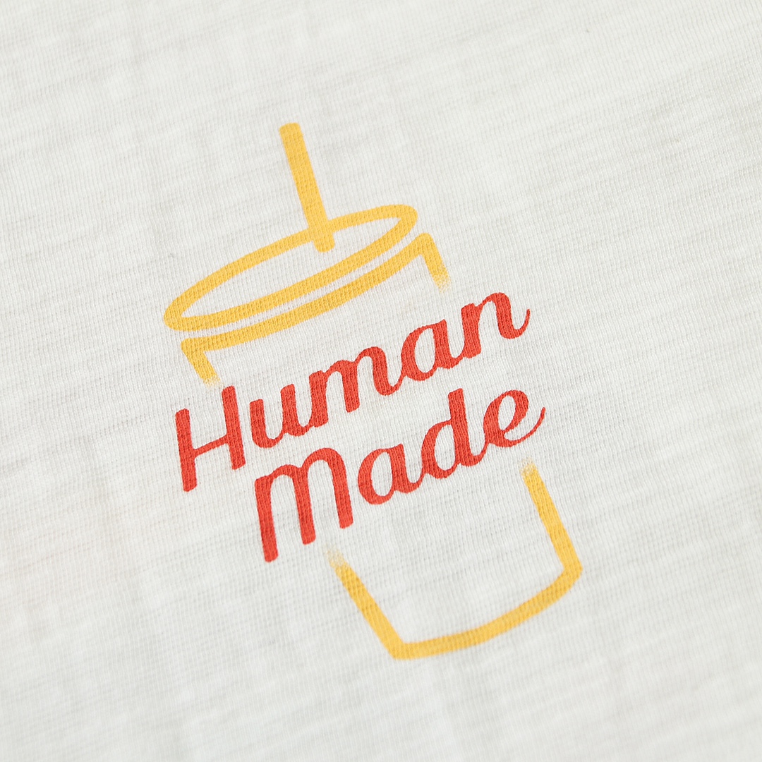 HUMAN MADE FW21 白色 黑色 汉堡可乐  鸭子爱心 卡通印花 圆领短袖T恤 男女同款 HM22TE006