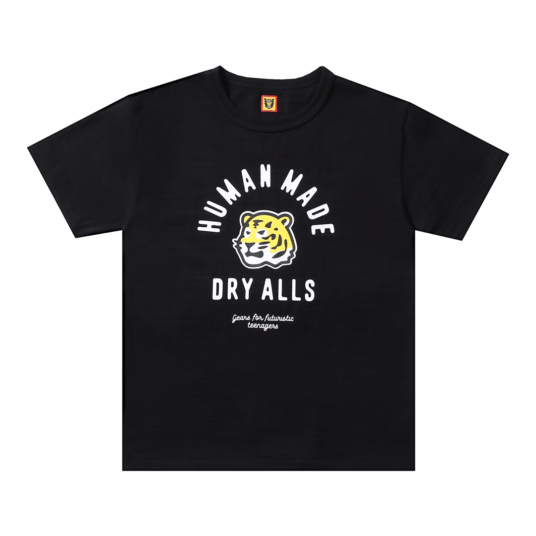 HUMAN MADE FW21 白色 黑色  虎头 鸭子爱心 卡通印花 圆领短袖T恤 男女同款 HM22TE018