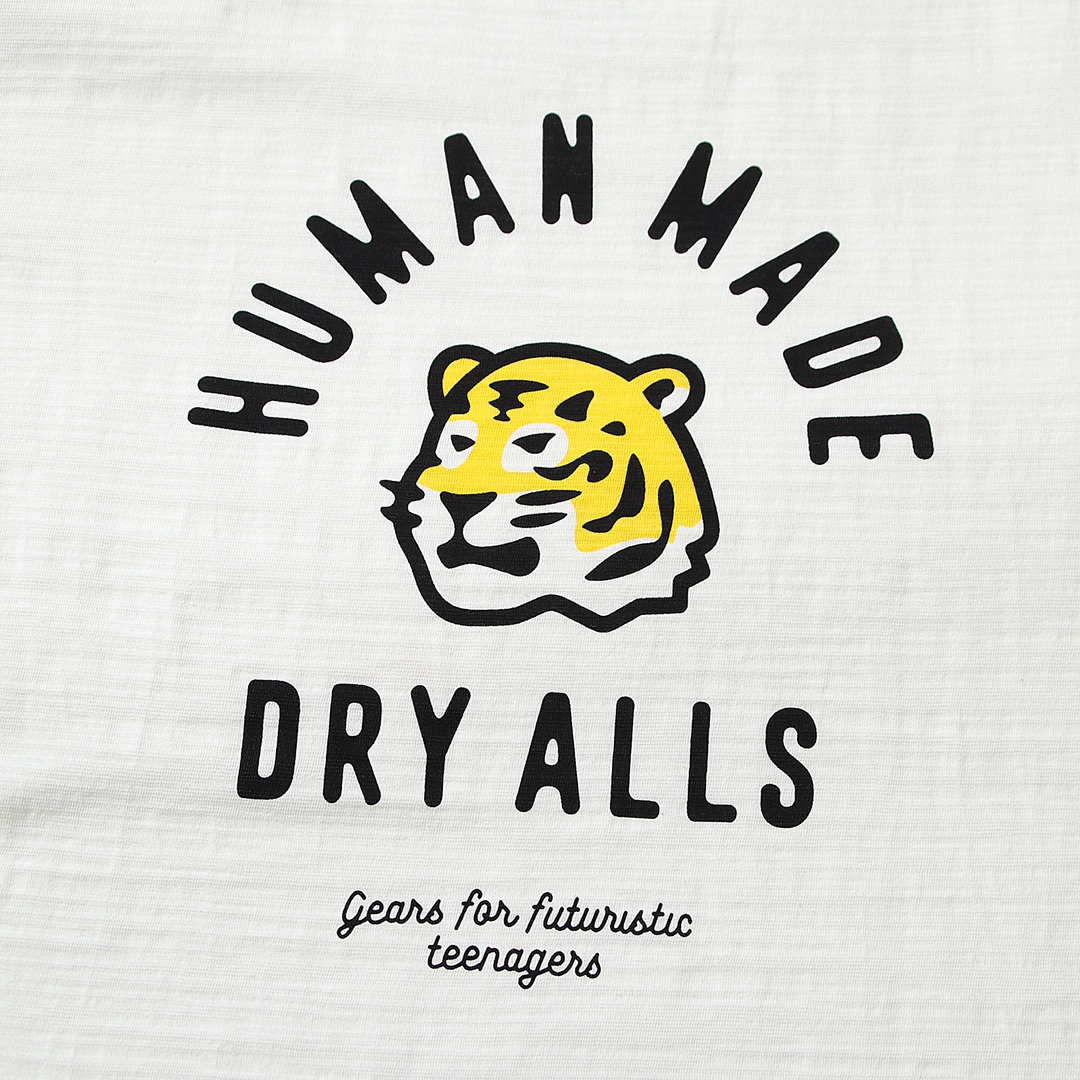 HUMAN MADE FW21 白色 黑色  虎头 鸭子爱心 卡通印花 圆领短袖T恤 男女同款 HM22TE018
