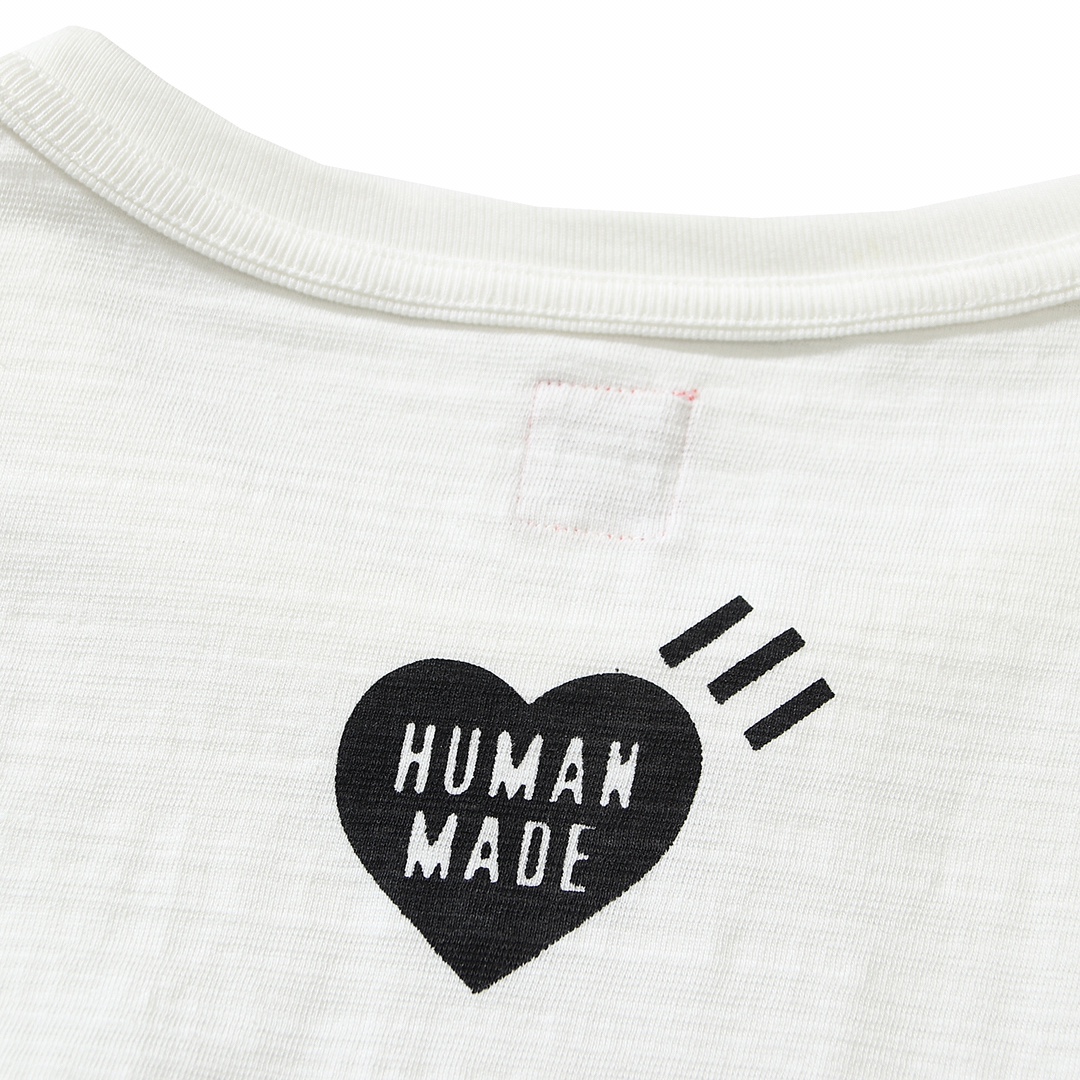 HUMAN MADE FW21 白色 黑色 凶猛虎头 鸭子爱心 卡通印花 圆领短袖T恤 男女同款 HM21TE009