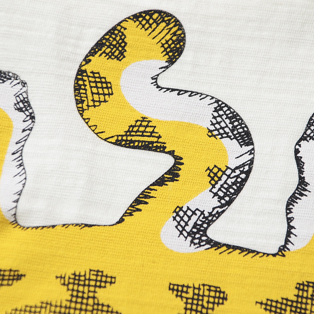 HUMAN MADE KAWSFW21 白色 黑色 虎头 鸭子爱心 卡通印花 圆领短袖T恤 男女同款 HM21TE009