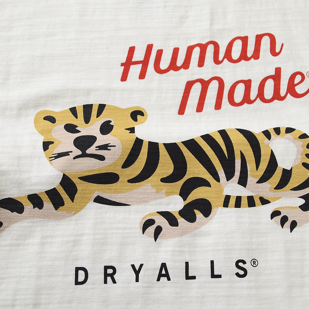 HUMAN MADE FW20 白色 小老虎 鸭子爱心 卡通印花 圆领短袖T恤 男女同款 HM19TE010