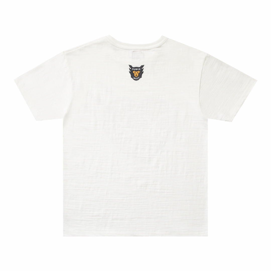 HUMAN MADE KAWS FW22 联名款 白色 黑色  爱心 鸭子爱心 卡通印花 圆领短袖T恤 男女同款 XX22TE008