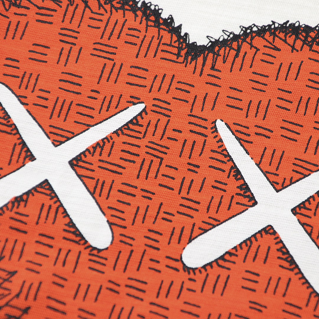 HUMAN MADE KAWS FW22 联名款 白色 黑色  爱心 鸭子爱心 卡通印花 圆领短袖T恤 男女同款 XX22TE008