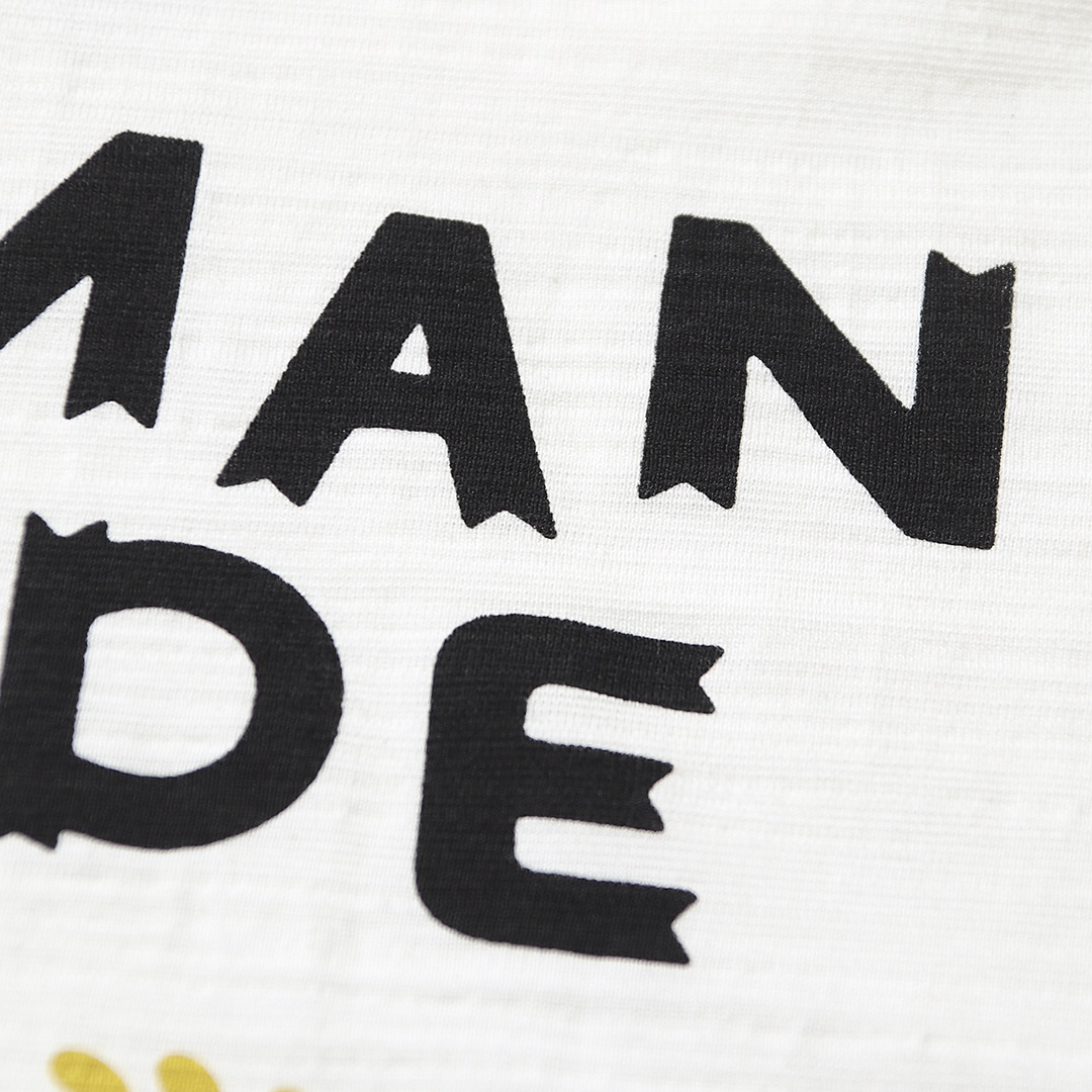 HUMAN MADE FW21 白色 黑色 飞鸭叼小麦 鸭子爱心 卡通印花 圆领短袖T恤 男女同款 HM21TE012
