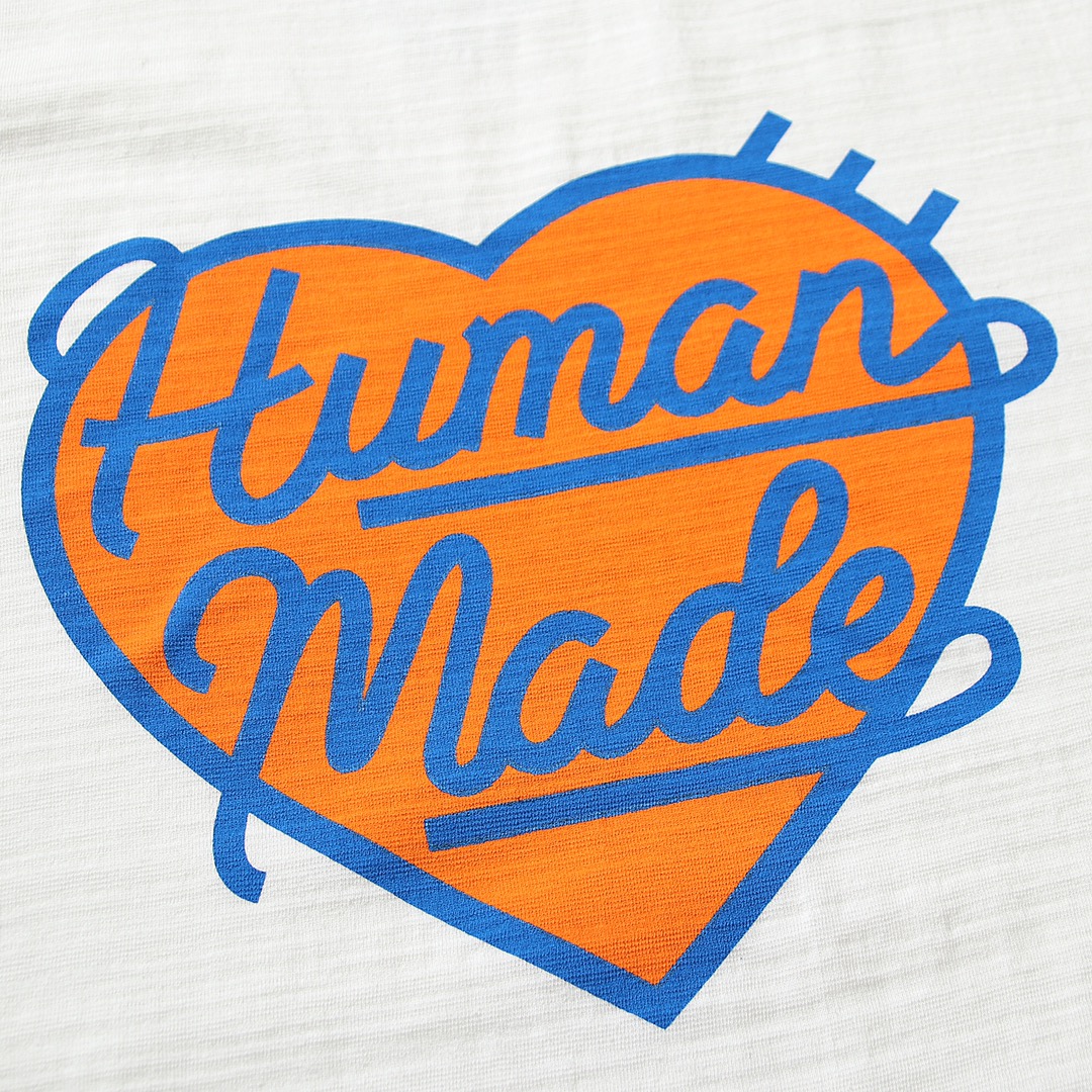 HUMAN MADE FW21 白色 黑色 文字爱心 鸭子爱心 卡通印花 圆领短袖T恤 男女同款 HM21CS026